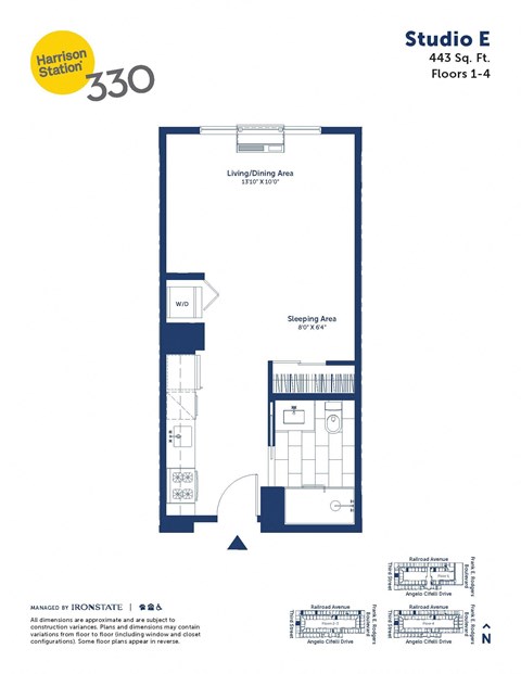 the floor plan of studio e